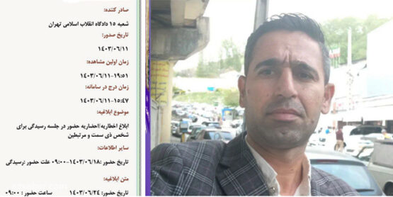 سعید مینایی به دادگاه انقلاب تهران احضار شد