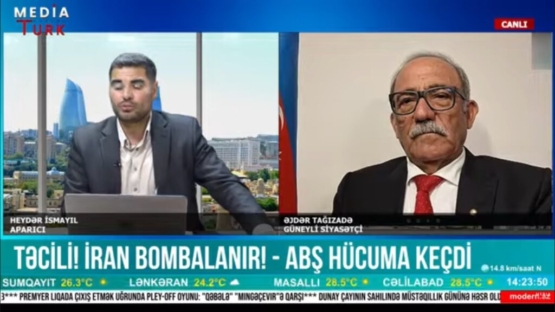 گادتب باشقانی سایین اژدر بی تاغیزاده نین «مئدیا تورک تی وی»-ده چیخیشی- ویدئو
