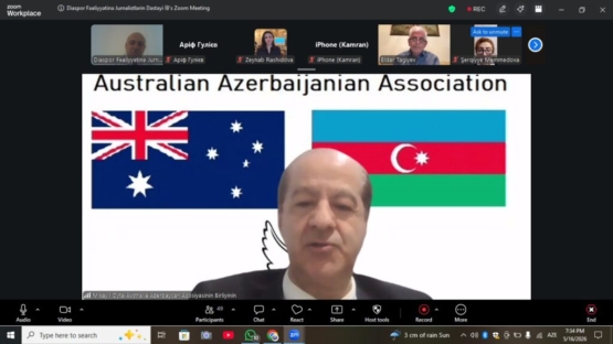 سایین میکاییل بی اویتا «خاریج‌ده یاشایان آذربایجان‌لیلار آراسیندا آنا دیلینین اؤنمی» موضوعسون‌دا کنفرانس‌دا چیخیش ائدیب